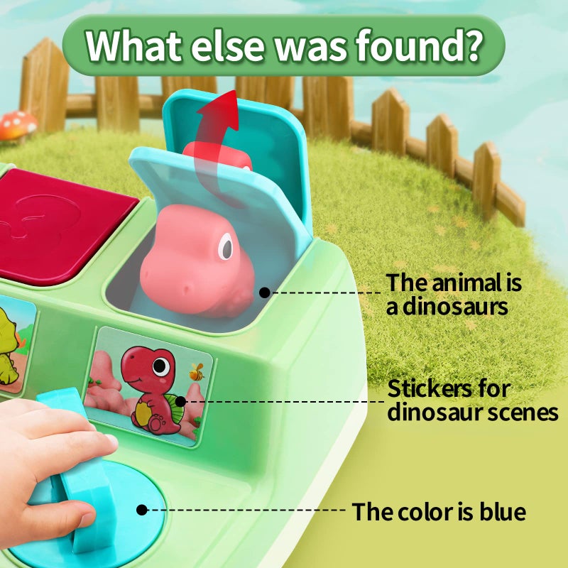Aiqi Interactive Pop Animal Up Pals Baby Toy Cause and Effect Toy Early Learning Infant Toy for Sorting Colors Montessori Developmental Activity Toy for Babies Toddlers Boys and Girls 9 12 18+ Months - Image 3